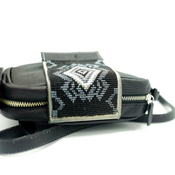 Carlos Falchi Vintage Beaded Leather Crossbody — Santa Fe Dreamscape, RRL Style - Picture 6 of 15